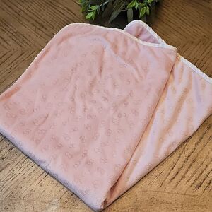 Pink Baby Blanket with Heart Pattern